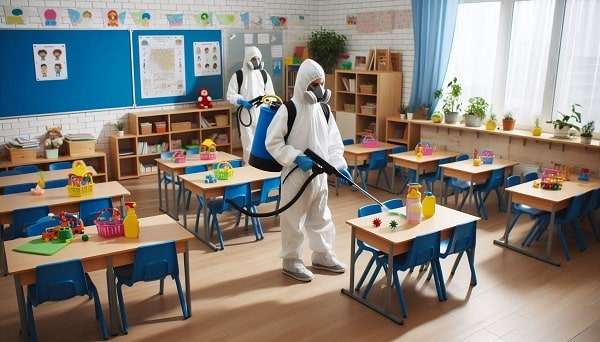 Désinfection des écoles et des crèches